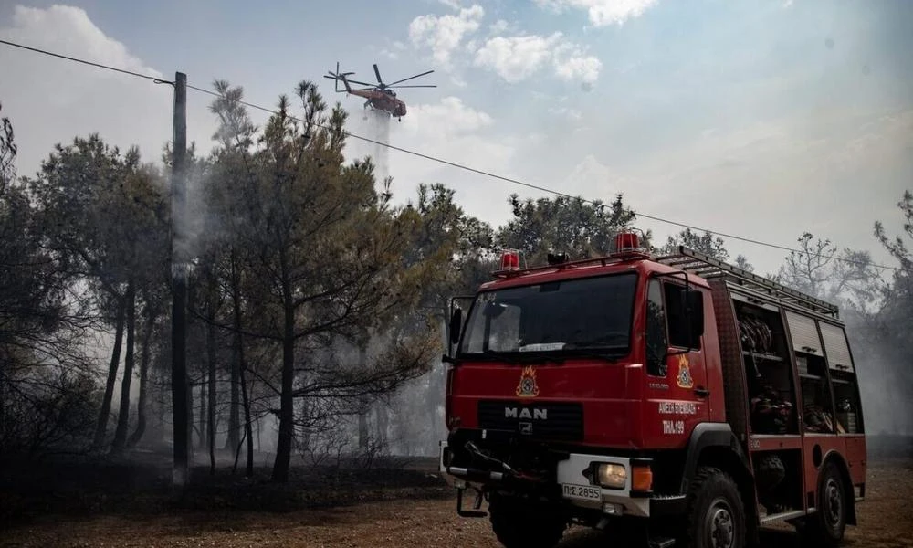 Φωτιά στην Πρέβεζα - Καίει σε αγροτοδασική έκταση